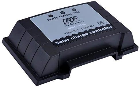 POWERPROW(TM 12V 15A PWM Solar Charge Controller Waterproof Solar Panel Regulator Overload Protection Temperature Compensation
