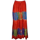 Mogul Interior Womens Maxi Skirt Tie Dye Vibrant Flare A-line Summer Festival Boho Flirty Long Skirts