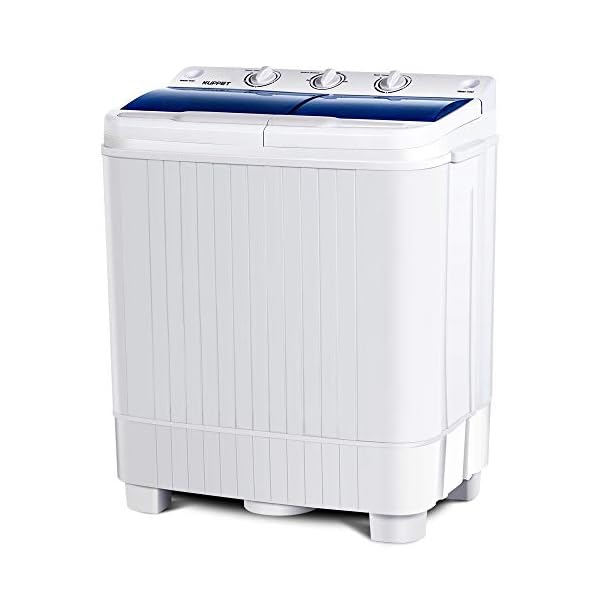 KUPPET Portable Washing Machine, 17lbs Compact Twin Tub Washer and Spin