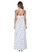 Blooming Jelly Women's Halter Crisscross Back Side Cutout Front Slit Floral Maxi Dress Washed (M)