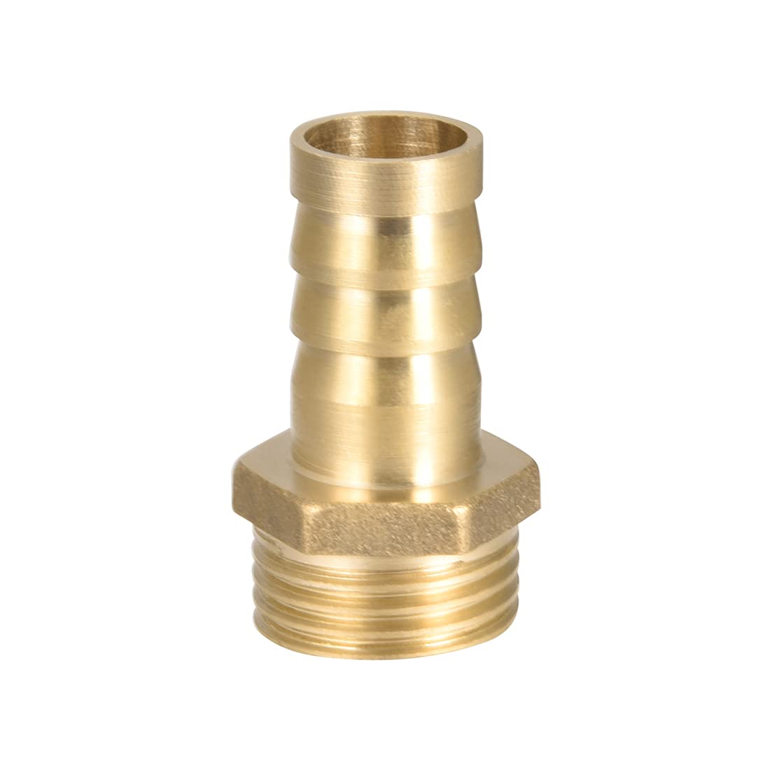 sourcing map Brass Hose Barb Fitting,Connector,14mm Barb x G1/2 Male Pipe Adapter