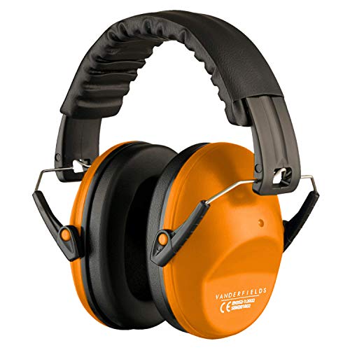Vanderfields Ear Defenders Adults -26dB SNR - Orange Pioneer - Protection Passive Noise Cancelling Headphones - Safety Earmuffs Ear Protectors - Hearing Protection Shooting - Ear Defenders Autism, DIY