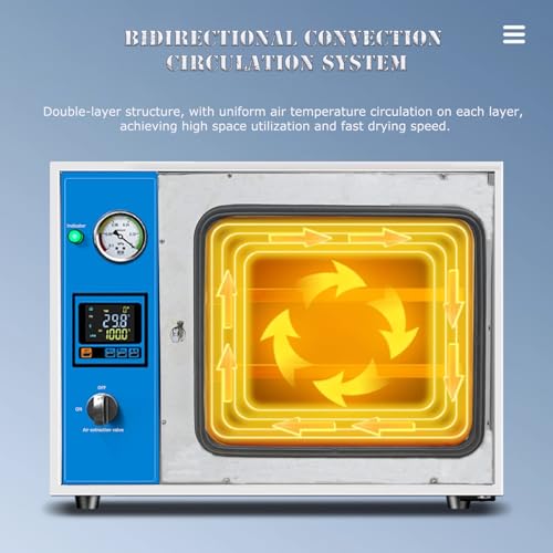 1.9 Cu Ft Digital Vacuum Drying Oven 50-200℃ Temperature Control Digital Lab photo 12