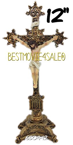 12"Tall Catholic Altar Cross Crucifix Jesus Christ Standing Statue 6504-12