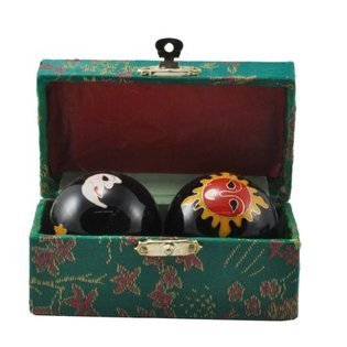 M.V. Trading Asian Chinese Sun and Moon Stress Health Balls with Chimes - Thumbnail 2