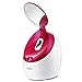 Facial Nano Steamer Hot Steam Ionic Face Spa Steaming Machine for Home Facials Personal Facial Sauna Device Vaporizing Moisturizer Humidifier for Skincare Beauty BPA Free Red Color
