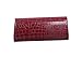 Bundle Monster Womens Envelope Evening Patent Croc Skin Embossed Clutch - PURPLE