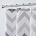 AIMJERRY Waterproof Chevron Fabric Shower Curtain for Bathroom (Grey and Purple), Cleaning 72-inch x 72-inch