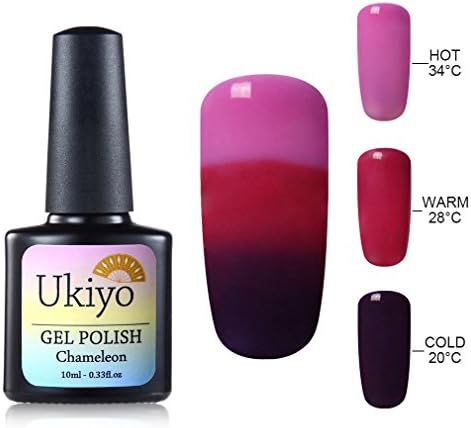 Ukiyo 3-Way Thermal Temperature Color Changing Nail Gel Polsih UV LED Soak Off Chameleon Varnish 10ml/0.33fl.oz 4232
