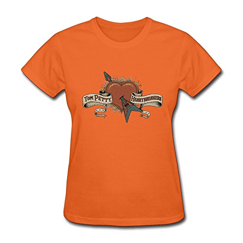 JRZJ Women's Tom Petty Heartbreakers T-shirt Size L Orange