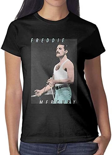 Woman Freddie-Mercury-in-Blue-Trousers-Queen- Casual Short Sleeve Tops Blouse tee Shirt