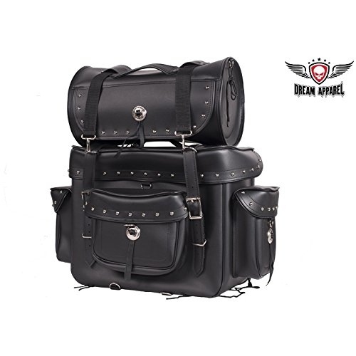 Big Motorcycle Sissy Bar Bag with Studs