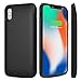 ALCLAP iPhone X Battery Case,3600mAh Slim Rechargeable Charging Case Portable External Charger Power Case for iPhone X/10(5.8 in) Extended Battery Pack-Sync Through Tech/Lightning Cable Input-Black
