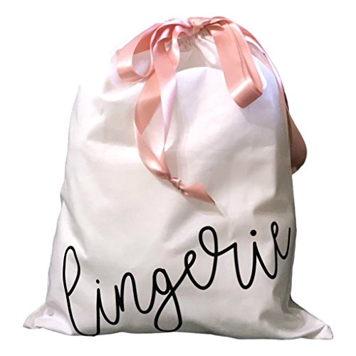 Lingerie Travel Bag with Blush Drawstring