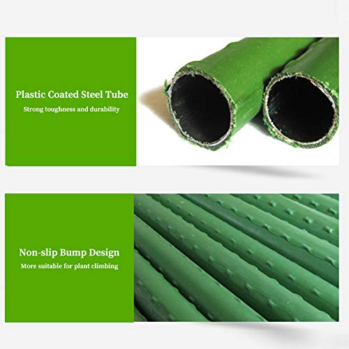 G-LEAF Sturdy Metal Garden Stakes 4 Ft Plastic Coated Steel Tube Plant Sticks for Tomato,Cucumber,Strawberry, Bean,Tree,Pack of 50 - Thumbnail 3