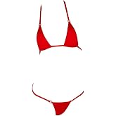 LinvMe Women's Extreme Sexy Hot Silk Micro Bikinis Set Mini Thong Swimwear