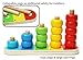 TOWO Wooden Stacking Rings Baby –Lovely Caterpillar Counting Game - Colour Sorting Puzzle - 5 Pegs Ring Stacker - Counting Rings Early Learning Wooden Toys for 1 Year Old Gift First Birthday Boy Girl