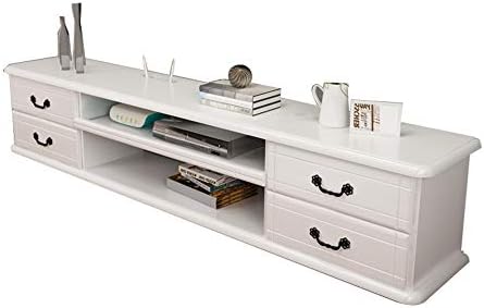 フローティングtvユニットキャビネット 壁掛け式メディアコンソール 無垢材製 送料無料 激安 お買い得 キ フト 大容量 オフィス リビングルーム ゲーム機などを収納できます ベッドルームで使用されるdvdプレーヤー