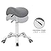 Antlu Saddle Stool Rolling Chair for Office Massage Salon Kitchen Spa Drafting,Adjustable Hydraulic with Wheels (Gray)
