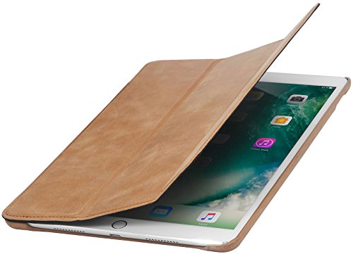StilGut iPad 10.5 Case, Leather Flip Cover with Stand Function and Auto Sleep Wake Feature for Apple iPad Pro 10.5 Inch, Cognac Vintage