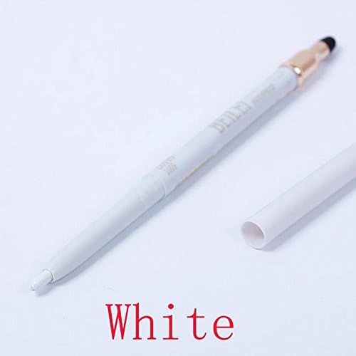 New 2 in 1 Eyeliner Eye Shadow Pen Spong Waterproof Eyeliner Pencil Makeup Pen White