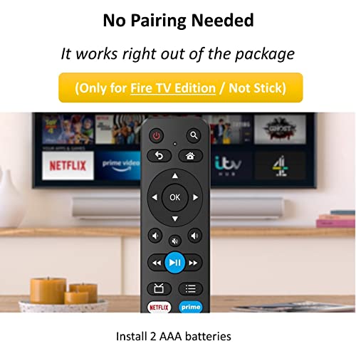 Primote Remote for Insignia Fire/Smart TVs for Toshiba Fire TVs TV