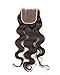 Fennell 3 Part Closure Body Wave Brazilian Hair 130 Density Lace Closure Natural Hair Color Soft and Silky (10 Inch)