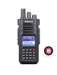 Ailunce HD1 Walkie Talkie digital a prueba de agua IP67 con GPS UHF VHF 3000 Canales 200000 Contactos 3200mAh Batería recargable de litio Radio FM Radio DMR ¿Compatible con Motorola Tier? (1 paquete)