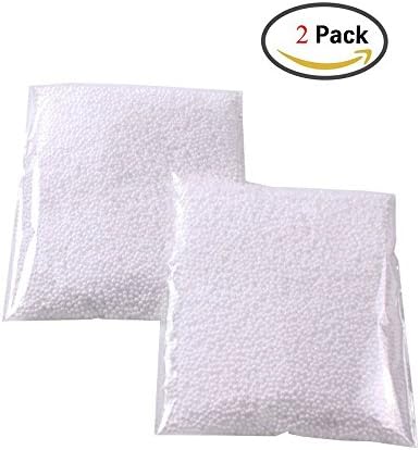 Foam Beads for DIY Slime - RUNYUU White Styrofoam Balls Beads Mini 0.08-0.16 Inch for Kids Homemade Slime, Home Decorative Ball, Arts Crafts Decorations, Wedding and Party Decorations (2 Pack)