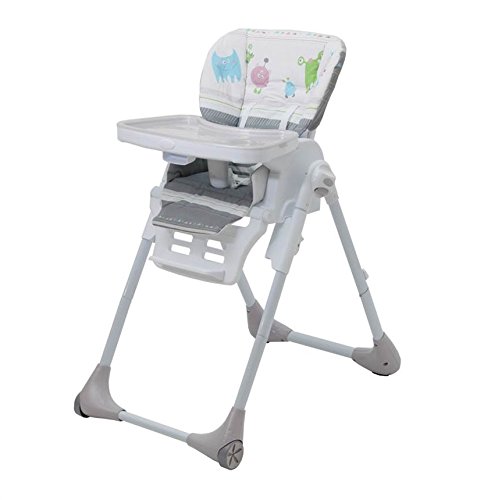 Polini Kids Kinderhochstuhl Classic Monsters weiß grau, 1342