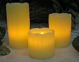 Flameless Flickering LED Candles - Set of 3 assorted sizes - 2