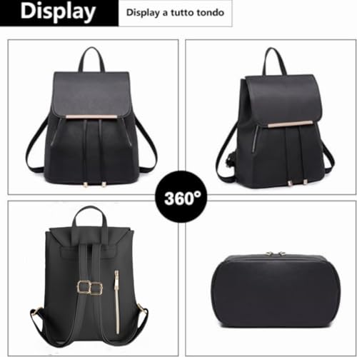 Miss Lulu Elegant Women's Backpack, Anti-Theft Leather Backpack for Women, Large and Versatile Backpack for Daily Use and Travel