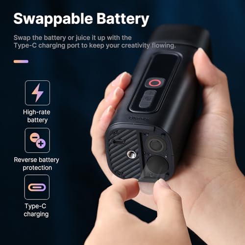 ULANZI FM01 FILMOG Ace Portable Fog Machine, Battery Powered, Handheld, Smoke Machine with Remote Control, Black