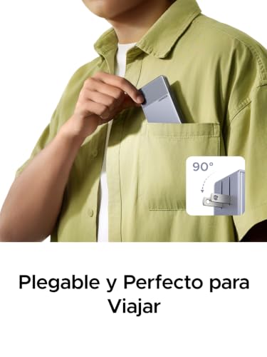 UGREEN Nexode Air 65W Cargador Tipo C con Carga Rápida Ultradelgado de 15 MM para Espacio Estrecho, Pared Plana con 3 Puertos Compatible con Mac-Book Pro/Air, iPhone 17 Pro 16,Galaxy S26 S25 Ultra