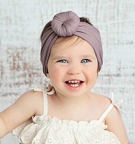 inSowni Newest Super Stretchy Nylon Bow Flower Turban Headbands Hairbands Headwraps for Baby Girl Toddlers Infants Newborns (10 Pack S1) - Thumbnail 2