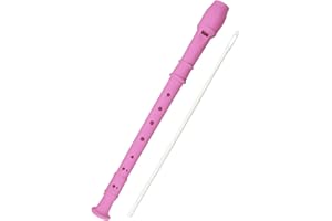TOWNUS Soprano Recorder 8 Hole Classic German Style Descant Flute Musical Instruments + Cleaning Rod for Beginners School Graduation Gift (pink)