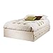 South Shore Summer Breeze Kids Bookcase Bed 4-Piece Bedroom Set, Full, White Wash