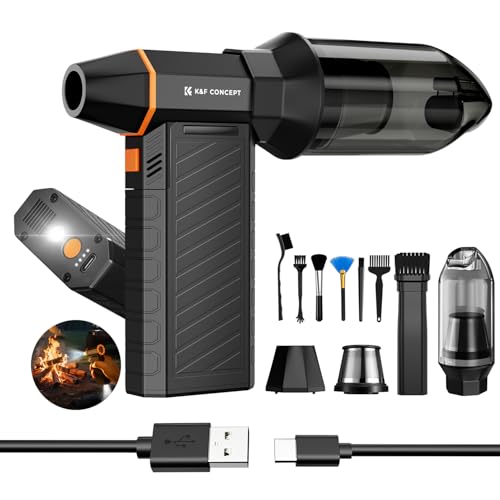 K&F CONCEPT BS500M 2 in 1 Magnetic Compressed Air Blower, 300000 RPM Powerful Wireless Mini Blower | 2 LEDs | 3 Speeds for Cleaning PC Keyboard Car Outdoor Environment