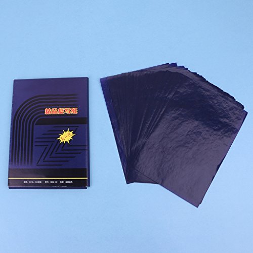 JUNESUN 50 Sheets Double Sided Carbon Copier Stencil Transfer Paper Stationery Supplies