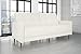 DHP Andora 76 Inch Futon Sofa Bed in Faux Leather, Modern Upholstered Couch Sleeper with Button Tufted Back and Seat, Full, White