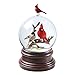 Cardinal & Chickadee Winter Birds Musical Snowglobe - Plays Pachelbel's Canon In D