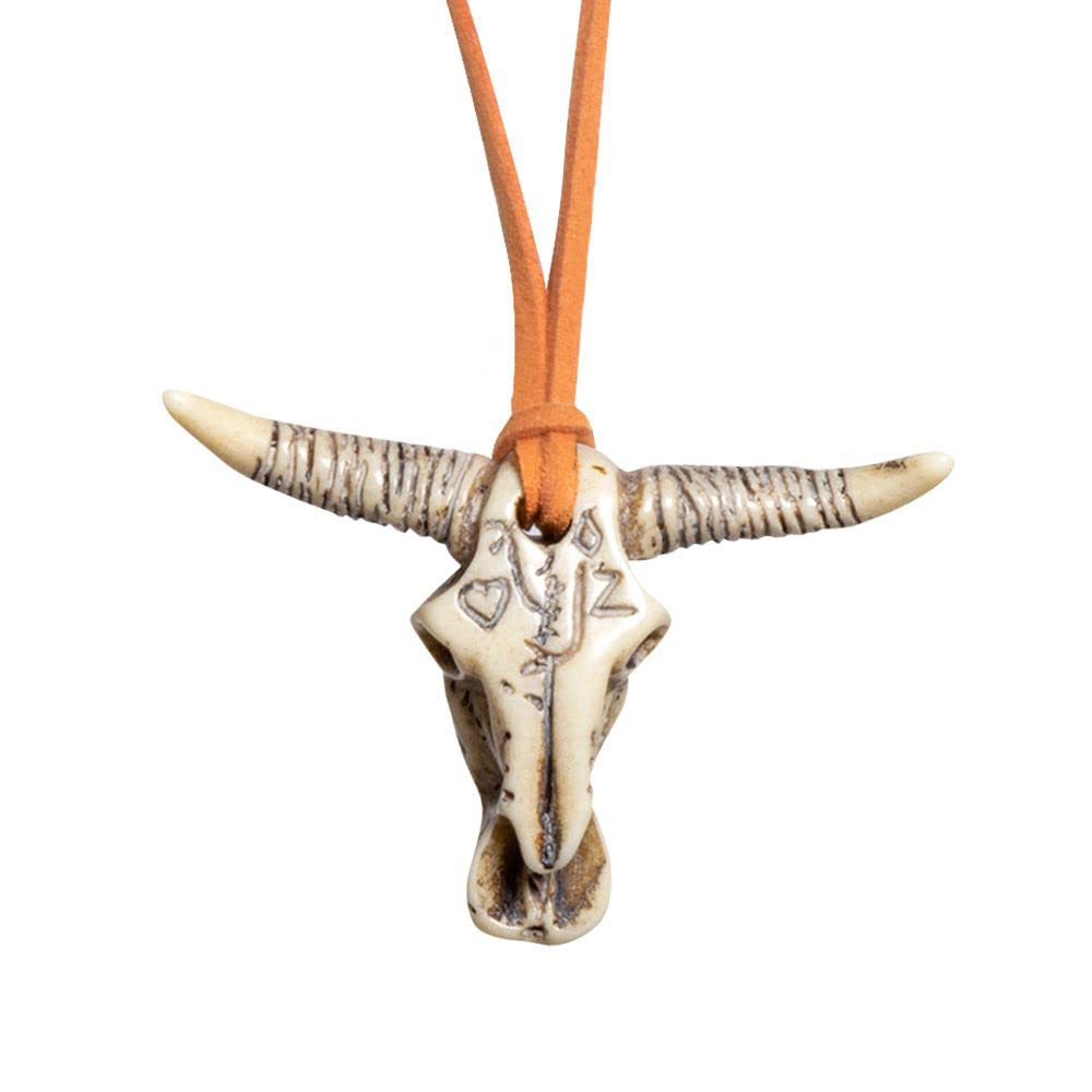 Boland 54374 - Taurus Necklace, Fashion Jewellery, Chain with Pendant, Necklace, Accessory, Indian, Wild West, Carnival, Theme Party