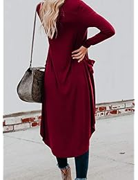 Lylinan - Cardigan de manga larga con botones y bolsillos para mujer