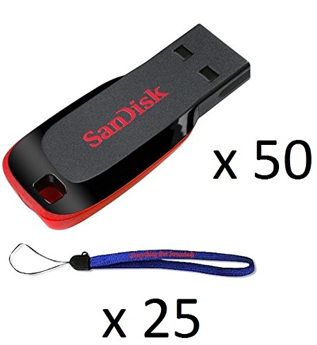 Sandisk cruzer blade 8gb (50 pack) usb 2.0/3.0 flash dr…
