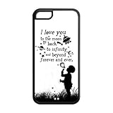 Love Quote I Love You To The Moon And Back Protective Rubber Back Fits Cover Case for iPhone 5C