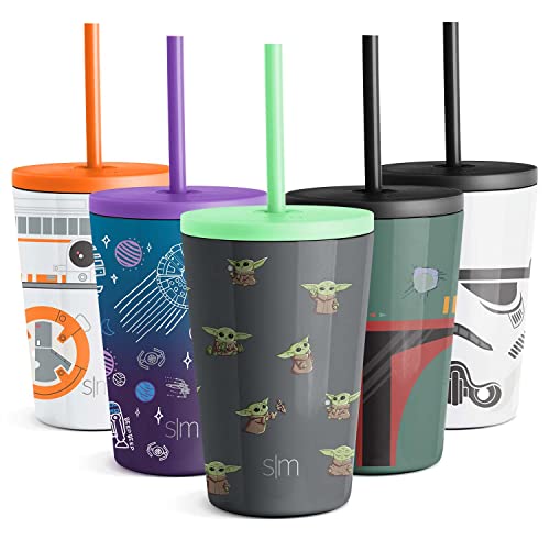 Simple Modern Star Wars Baby Yoda Grogu Water Bottle for Kids Reusable