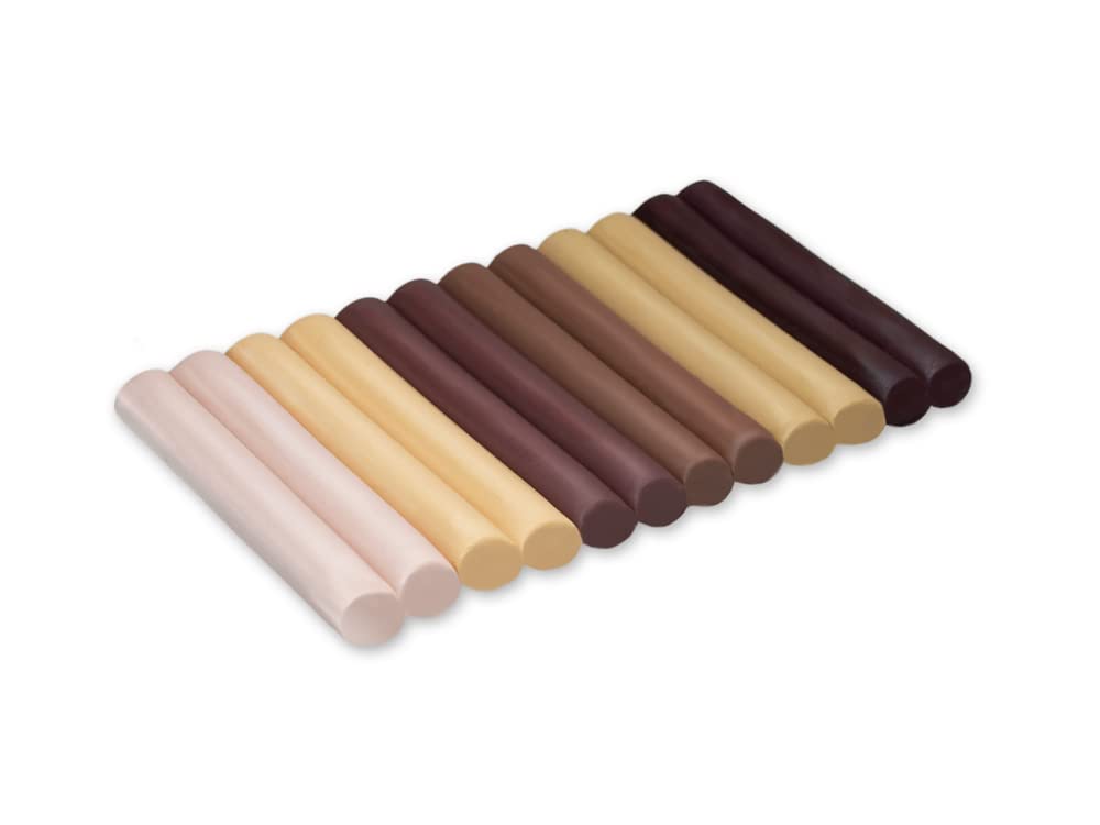 Colors of The World Modelling Clay - Beige, Tan, Light Brown, Dark Brown, and More - 12 Piece - 5.3 Oz