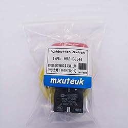 mxuteuk 2pcs 22mm 2 NC Red Mushroom Emergency Stop