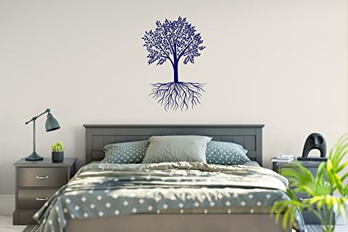 Tree of Life Wall Decal (Dark Blue, 18" tall x 12" wide)