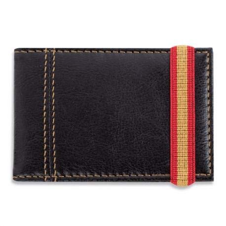 N/A. Black Credit Card Holder Unisex Small Leatherette Credit Card Holder Spain Flag Minimalist Card Holder